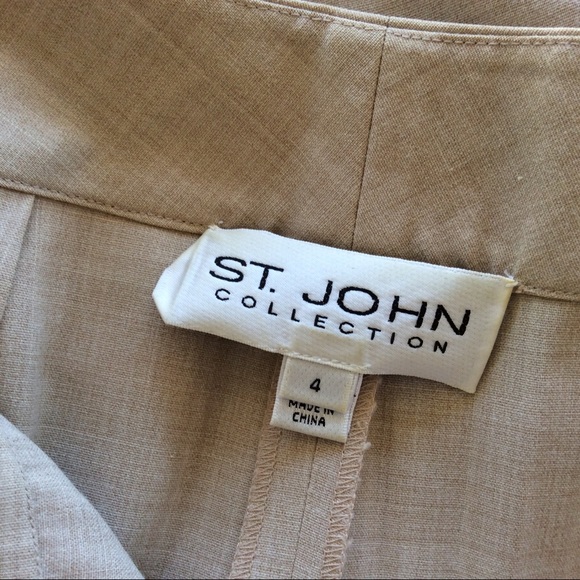 ST. JOHN WOOL CREAM HIGH WAIST TROUSERS SI… - Picture 5 of 8
